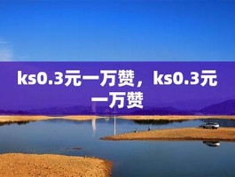 ks0.3元一万赞(0.1元一万赞平台支付)